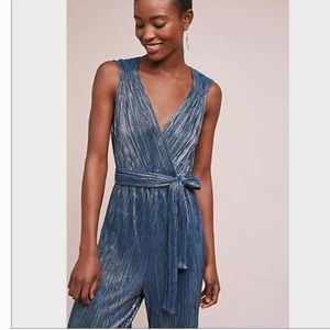 Anthropologie Pont Neuf Blue Jumpsuit XS